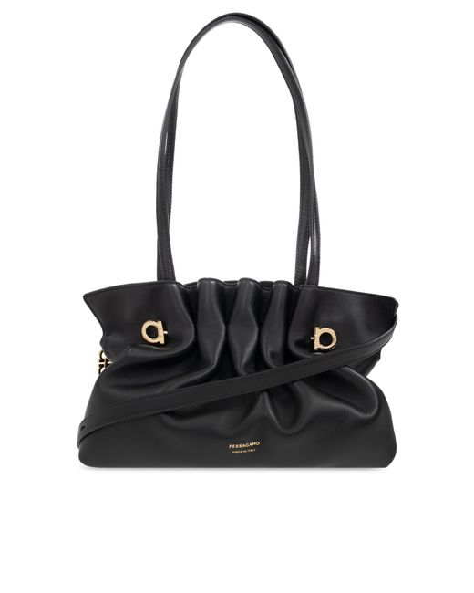 Ferragamo Black Shoulder Bag Pierc Small