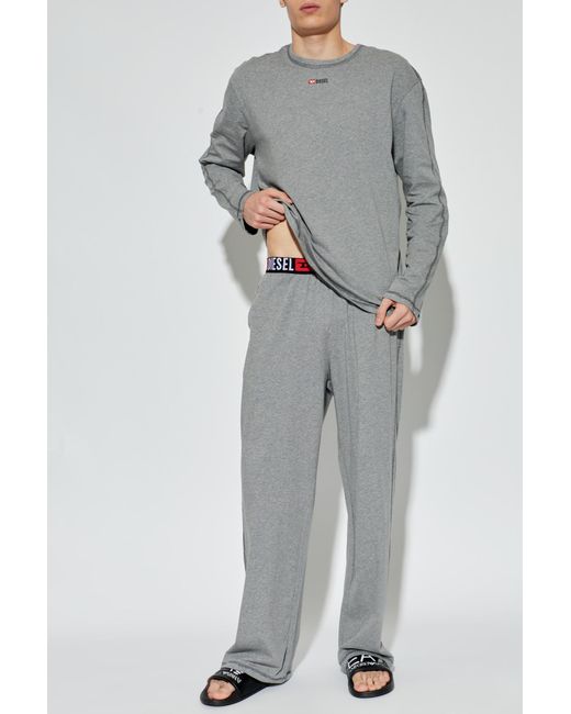 DIESEL Gray Two-Piece Pyjamas "Set-Nolan-D-Core" for men