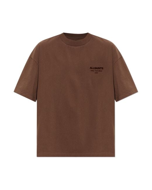 AllSaints Brown T-Shirt "Xander" for men