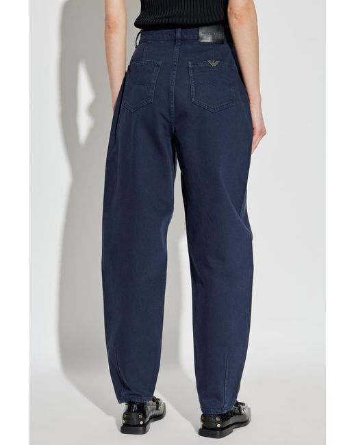 Emporio Armani Blue High-Waisted Jeans