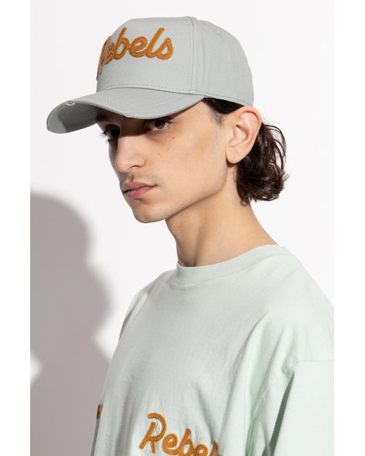 DSquared² White Baseball Cap for men