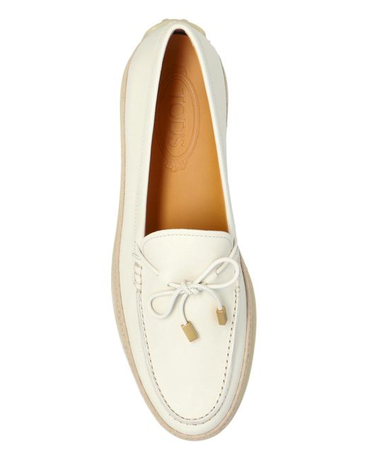 Tod's White Leather Shoes