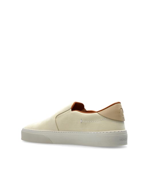 Moncler Natural Shoes Monclub Type Slip-On for men