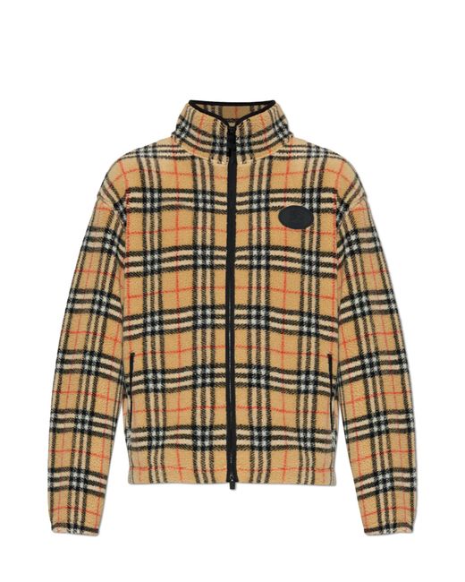 Burberry Brown Jacket With A Distinctive Check Pattern for men