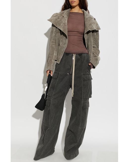 Rick Owens Black Wide-Leg Trousers