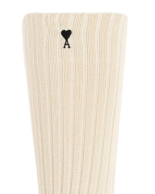 AMI White Socks With Logo