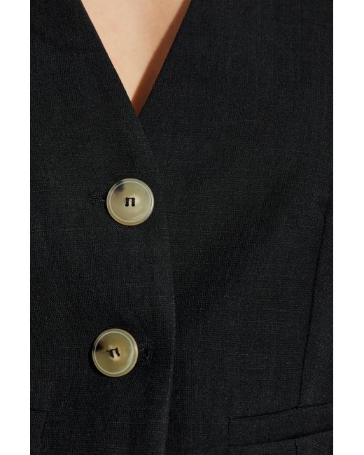 Forte Forte Black Vest With Pockets