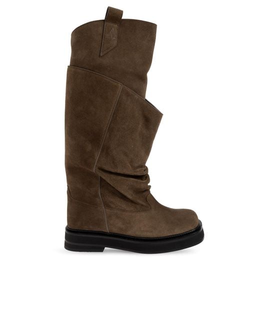 The Attico Brown Platform Boots 'New Robin Passeggiata'