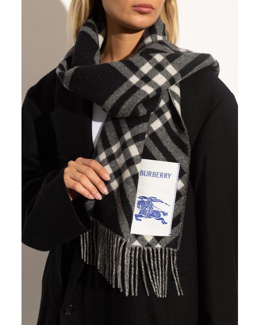 Burberry Black Cashmere Scarf