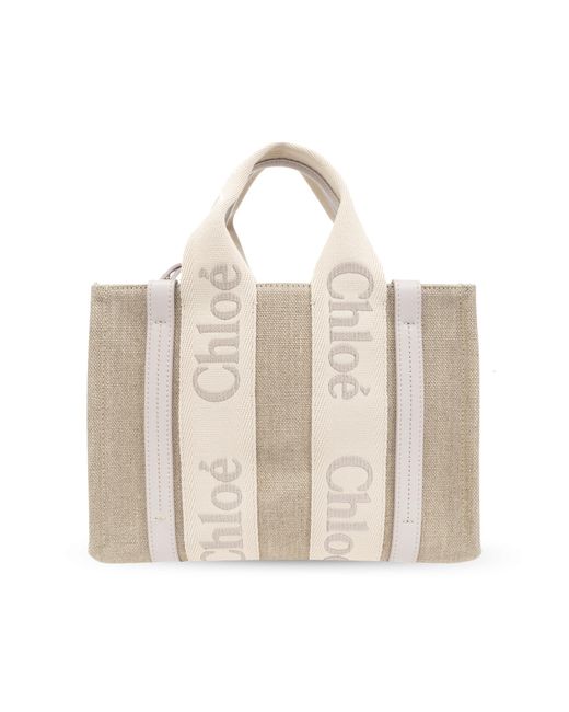 Chloé Natural Small Woody Shoulder Bag,