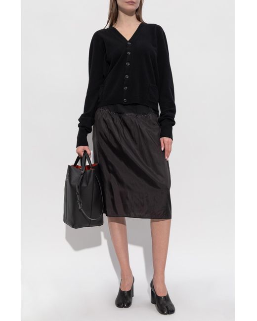 Maison Margiela Black Wool Cardigan