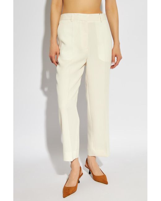 Totême  White Pleated Trousers,