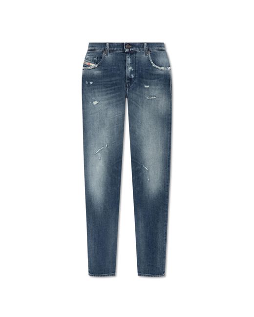 DIESEL Blue '2019 D-Strukt L.32' Jeans for men