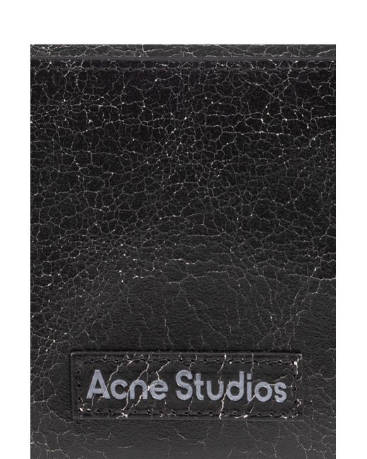 Acne Black Wallet With Logo,