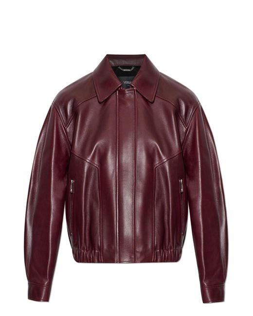 Versace Red Leather Jacket