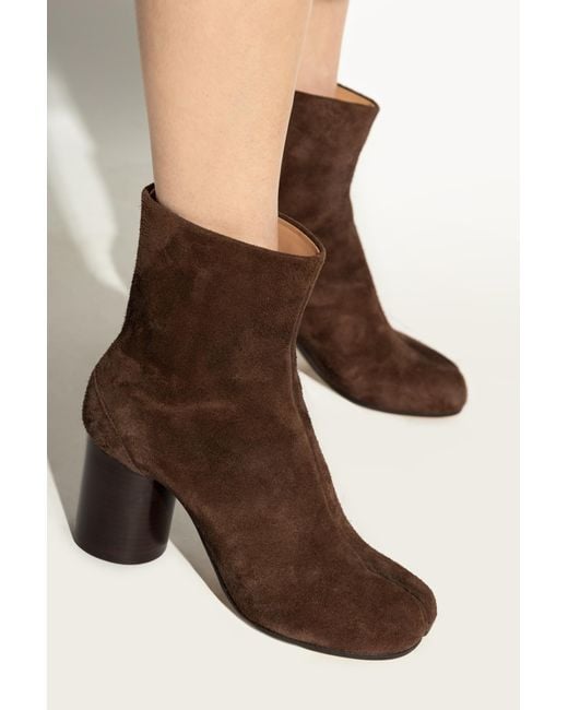 Maison Margiela Brown Ankle Boots With 'Tabi' Toe