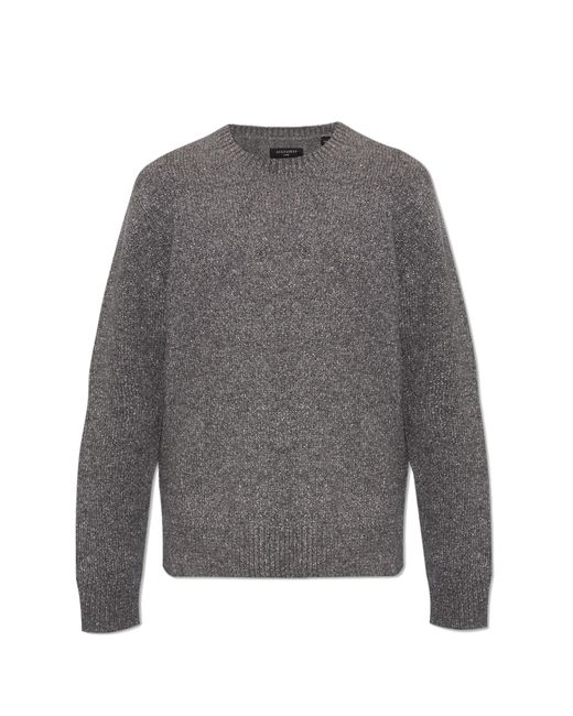 AllSaints Gray 'nebula' Sweater With Lurex Threads, for men
