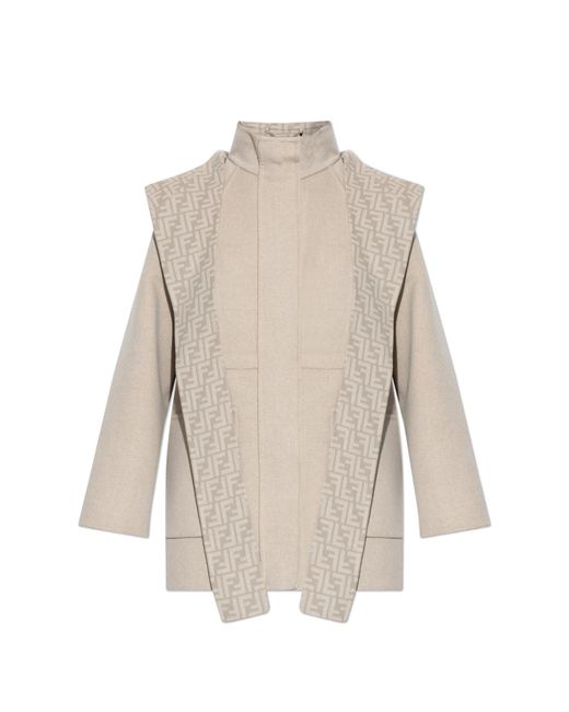 Fendi Natural Wool Coat