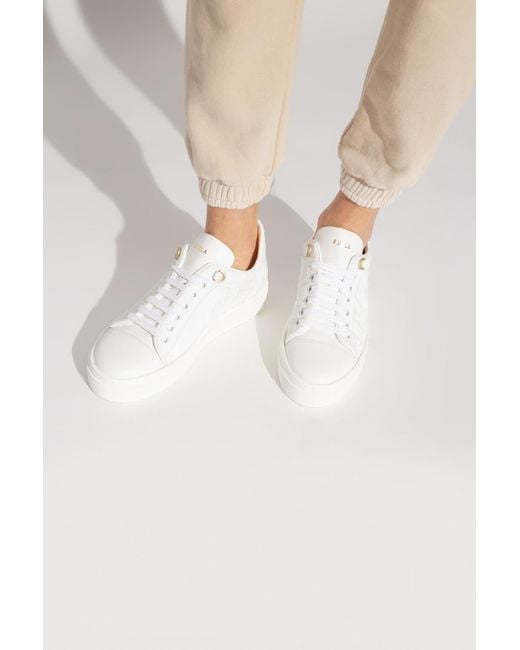 Furla Leather 'hikaia Low' Sneakers in White | Lyst