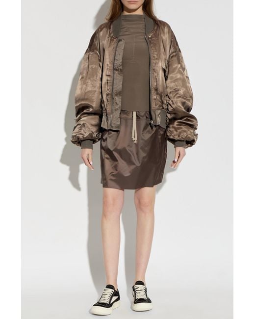 Rick Owens Brown Fitted Top With Raw Edge Finish