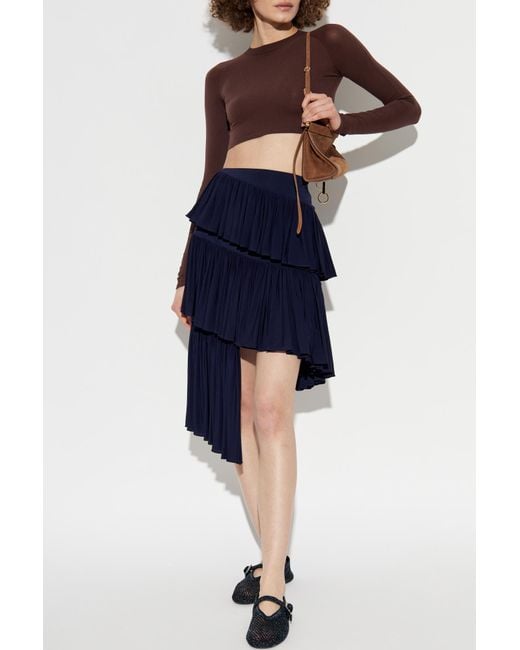 Alaïa Blue Asymmetrical Skirt