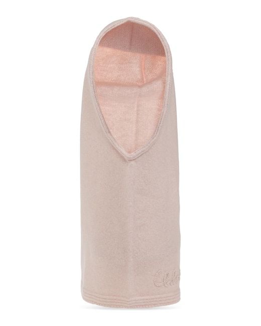 Chloé Pink Woolen Snood With Logo