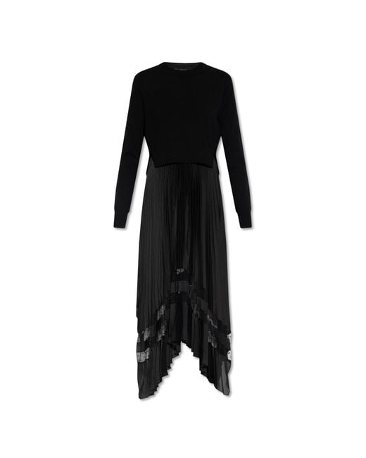 AllSaints Black 'nadia' 2-in-1 Dress,
