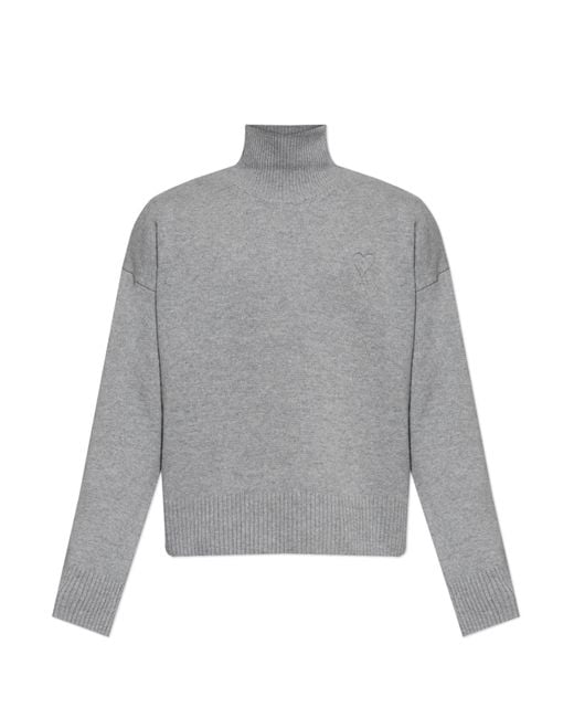 AMI Gray Wool Turtleneck