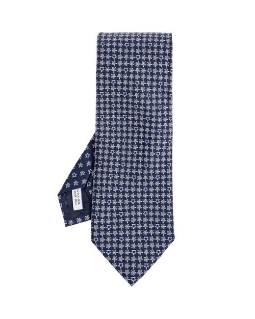 Ferragamo Blue Silk Tie for men