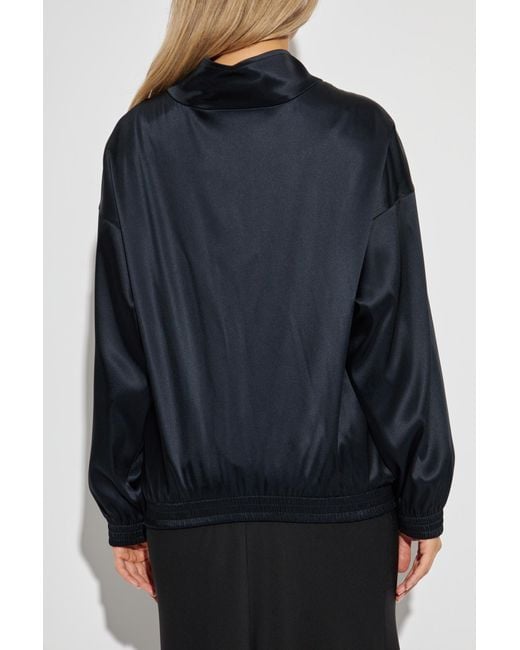Balenciaga Black Jacket With Stand-Up Collar