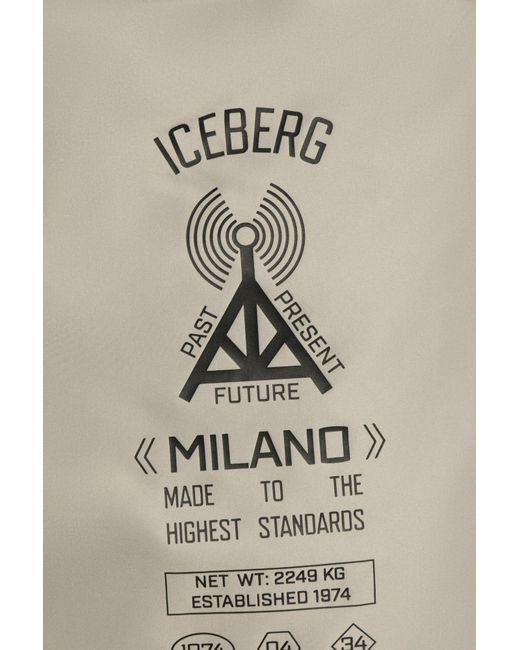Iceberg Gray Swim Shorts With Logo for men