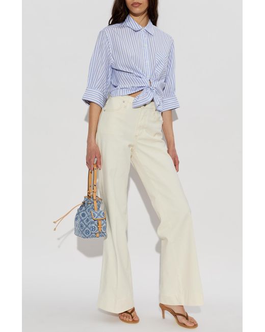 Rag & Bone White Flared Leg Jeans