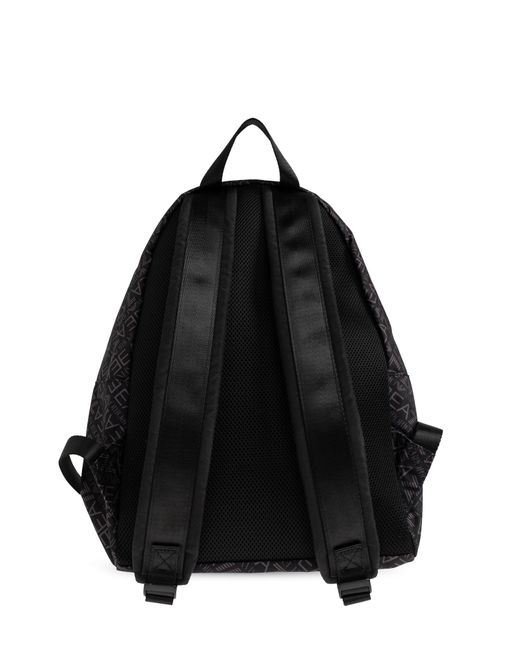 EA7 Black Monogram Backpack