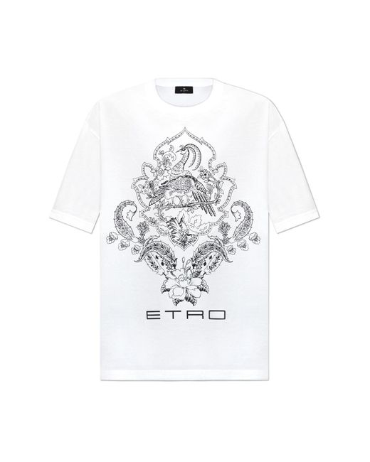 Etro White Cotton T-shirt,