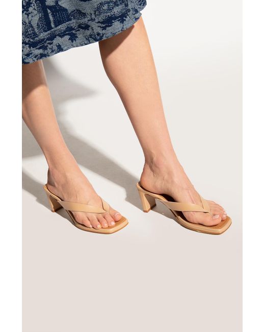 beige flip flops