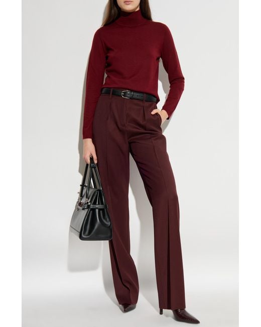 Max Mara Red Cashmere Turtleneck "Meana"