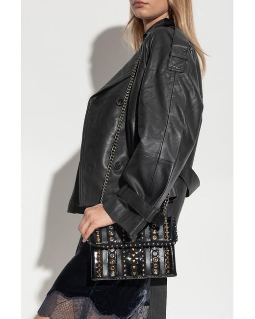 Kurt Geiger Gray Shoulder Bag "Kensington Medium"