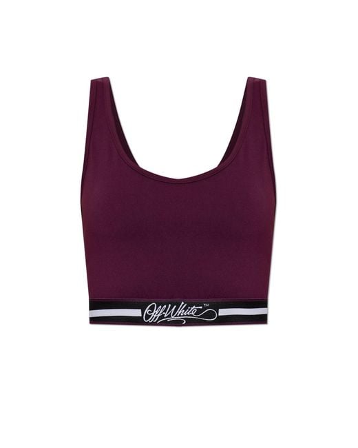 Off-White c/o Virgil Abloh Purple Short Top With Logo