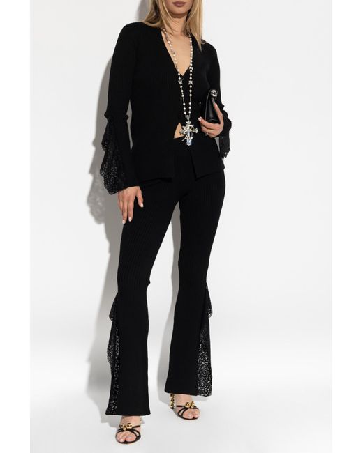 Blumarine Black Ribbed Cardigan