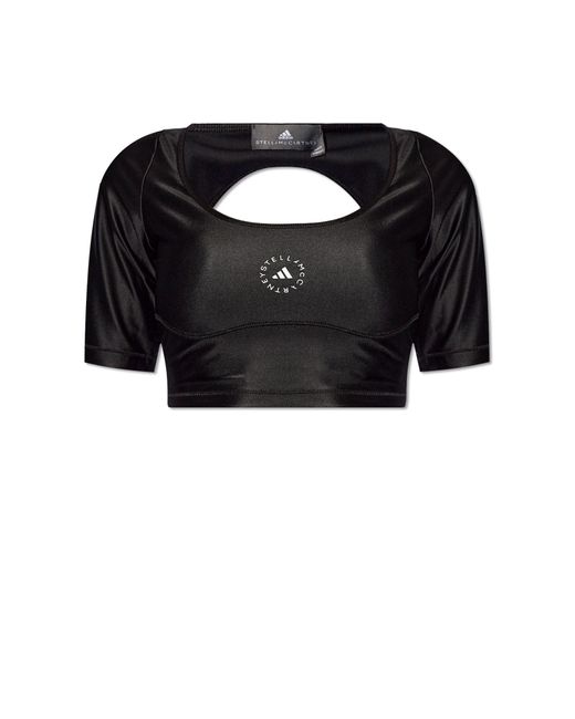 Adidas By Stella McCartney Black Top With Cut-outs,