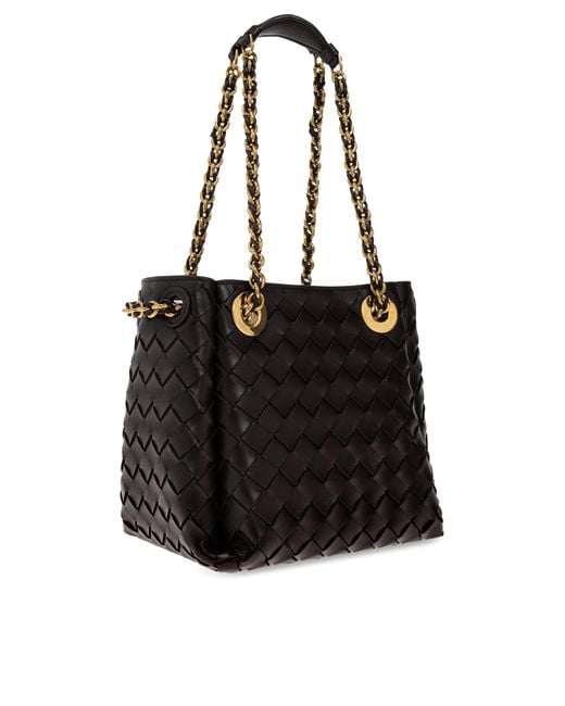 Bottega Veneta Black Shoulder Bag Parachute Small