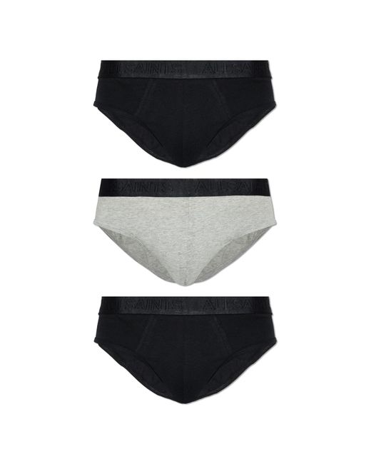 AllSaints Black 3-Pack Of Briefs for men
