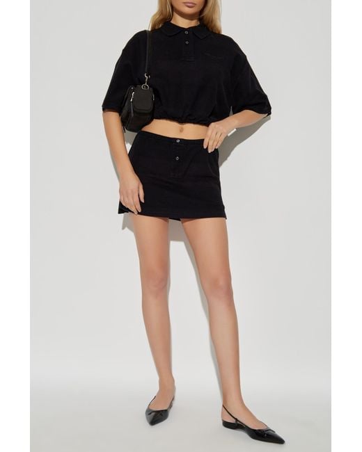 T By Alexander Wang Black Skirt With Shorts