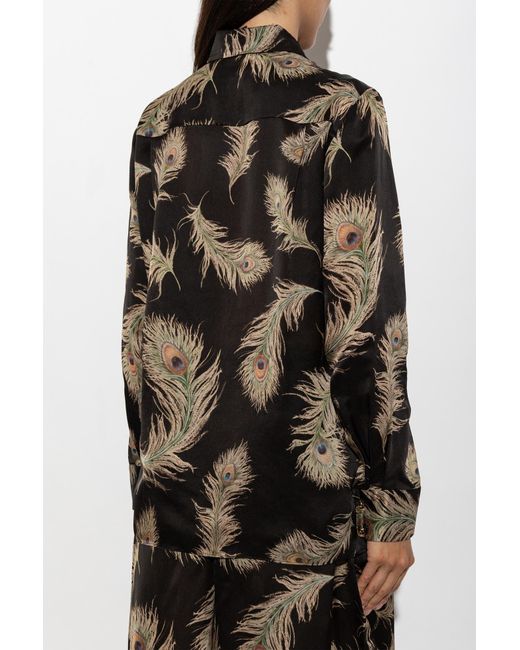 Zimmermann Black Silk Shirt With Pattern