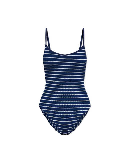 Hunza G Blue One-Piece Swimsuit "Pamela"