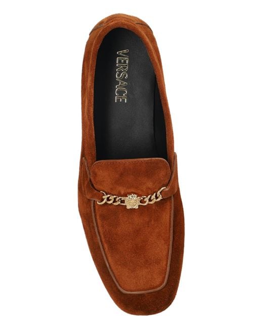 Versace Brown Suede Loafers