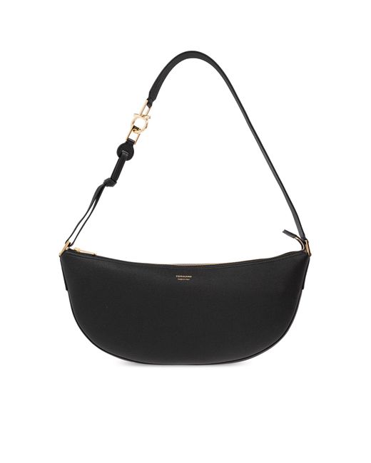 Ferragamo Black Shoulder Bag Smile Medium
