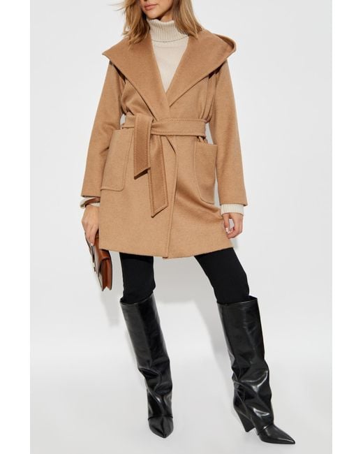 Max Mara Natural Coat Rialto With Hood