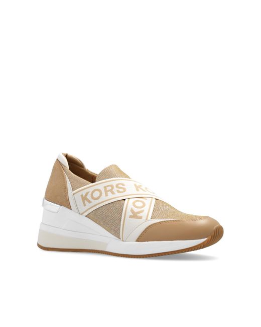 michael kors wedge sneakers white