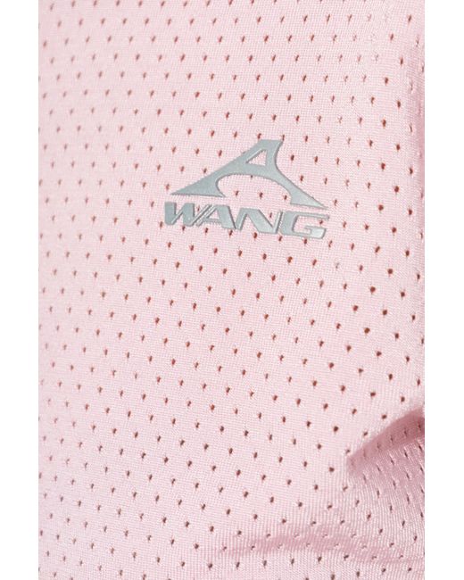 T By Alexander Wang Pink Cardigan With Printed Logo